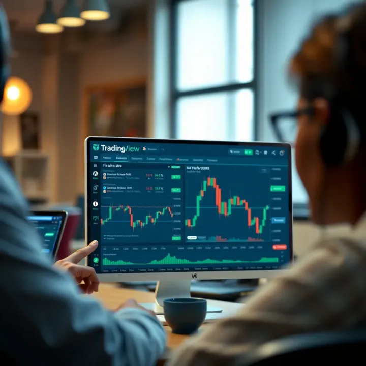 Social trading interface showing user comments and shared trading ideas on TradingView