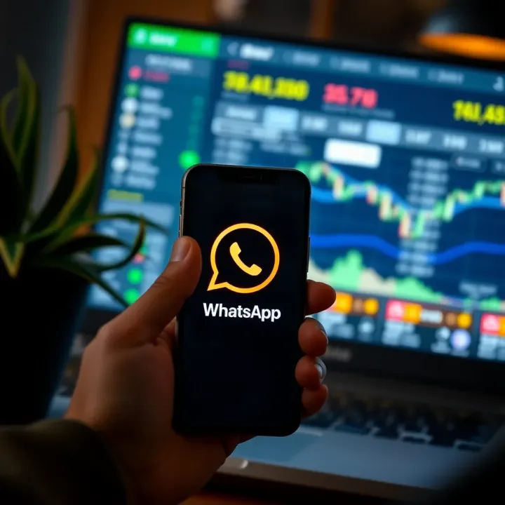 Safety Tips for Joining Deriv WhatsApp Groups Secure mobile device showing a warning symbol to highlight caution against online scams