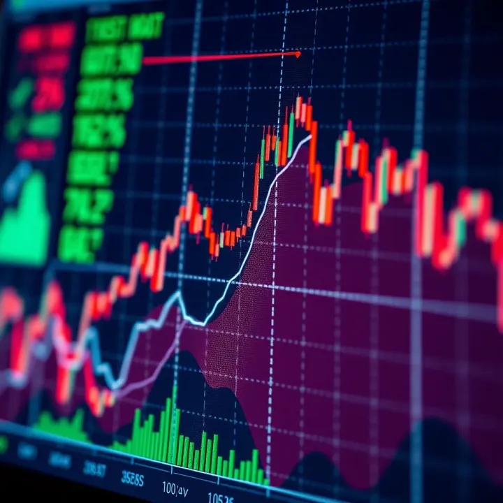 Graph with upward and downward trends illustrating forex market analysis and signal verification