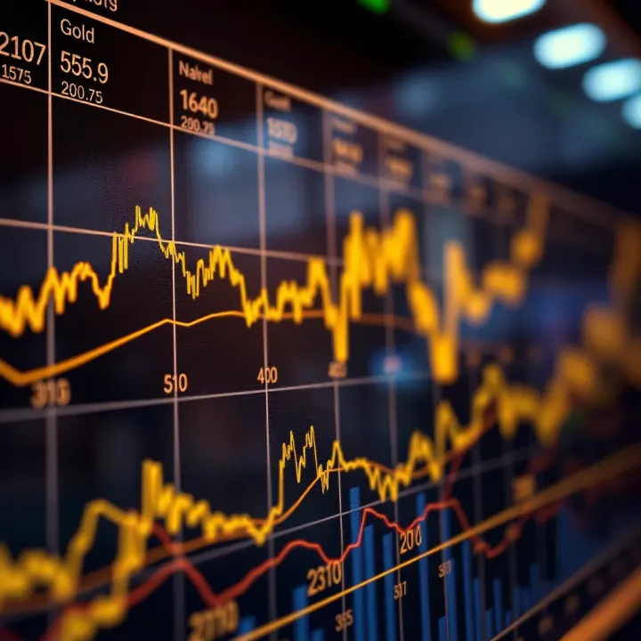 Graph depicting gold price trends influenced by global economic factors
