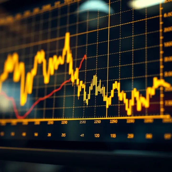 Graph showing gold price fluctuations in Pakistan influenced by economic events
