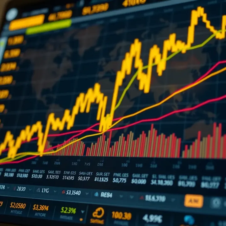 Graph depicting global economic indicators and their influence on gold price movements