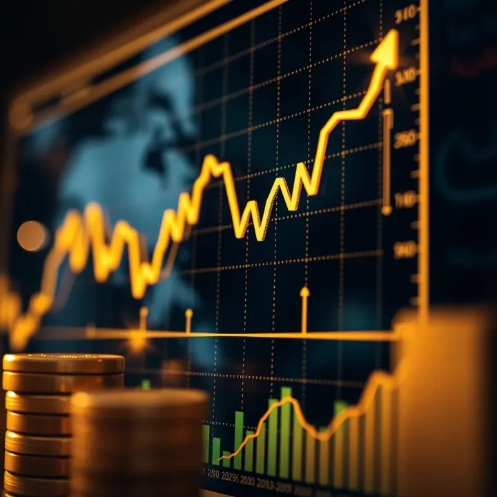 Gold Price Trends Influenced by Economic Factors in Pakistan Graph showing upward trend of gold prices influenced by economic factors in Pakistan