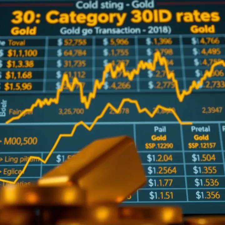 Visual chart showing different categories of gold rates and their roles in buying and selling decisions