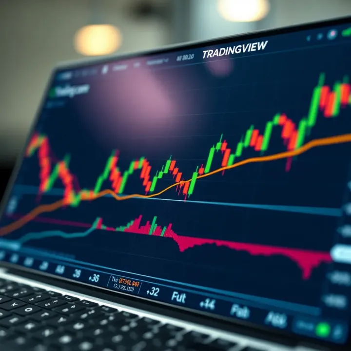 TradingView chart displaying technical analysis indicators and candlestick patterns