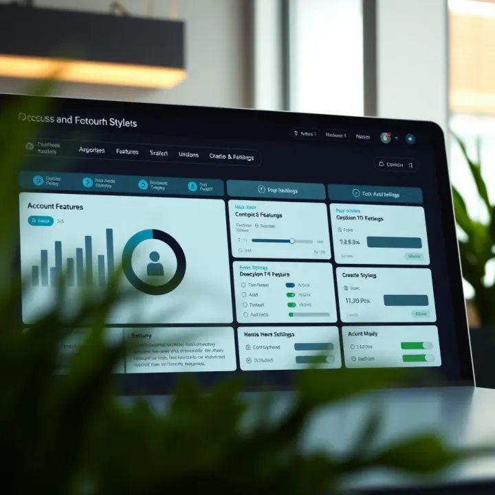 Dashboard showcasing key features and settings for managing IQ account security