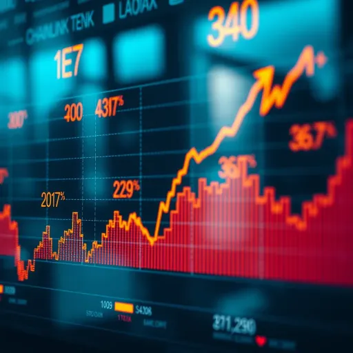 Graph showing Chainlink price trends within a fluctuating market environment
