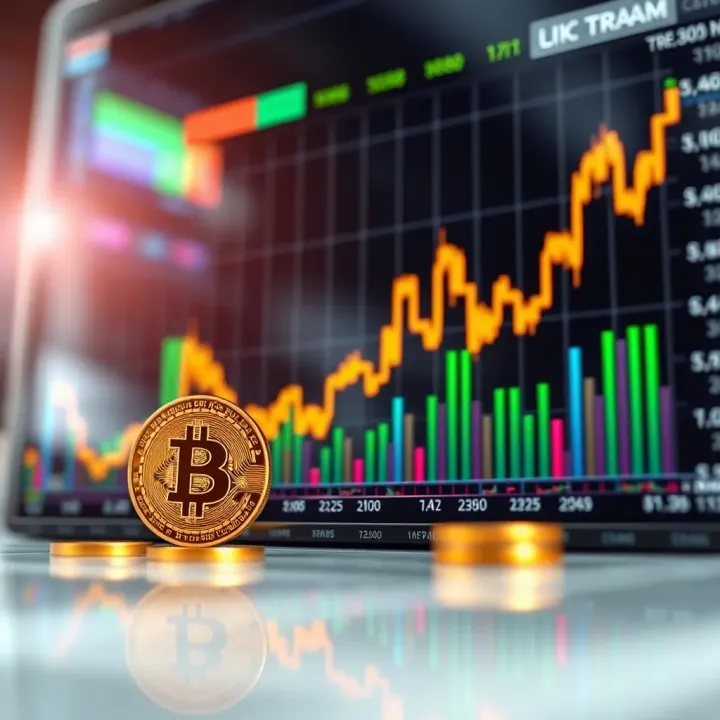 Graph showing upward and downward trends of LUNC coin price with market indicators