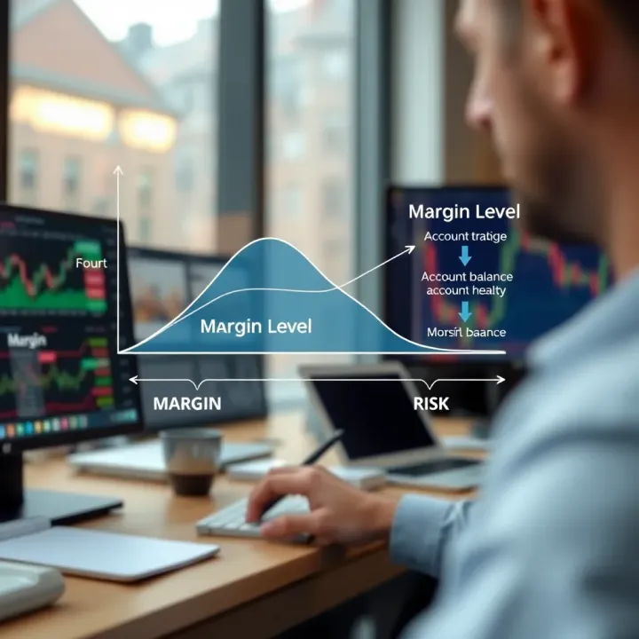 Margin Level's Role in Risk Management and Account Balance Diagram showing the relationship between margin level, risk management, and account balance health