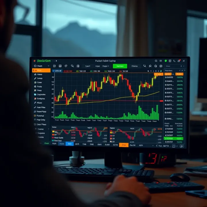 User-friendly interface of Pocket Option trading platform showing charts and trading options suitable for Pakistani traders