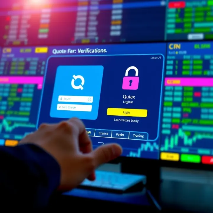 Secure login and verification screen of Quotex account ensuring user authentication for safe trading
