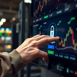 User securely entering login credentials on Qutex platform interface