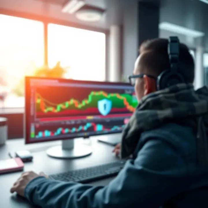 Secure online trading environment highlighting encryption and safety features for financial transactions
