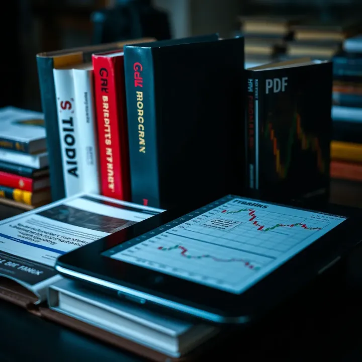 Accessing Reliable Trading Pattern PDF Resources Collection of trading pattern books and PDF resources on a digital device