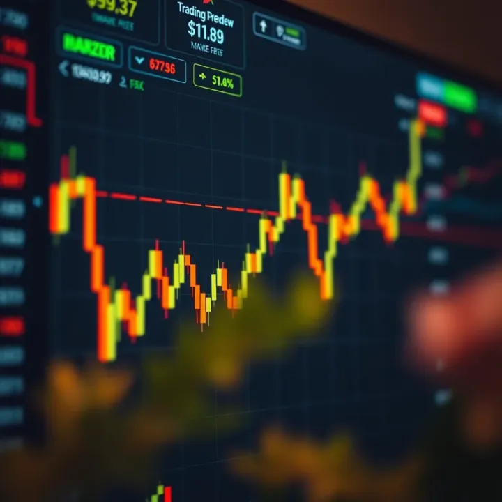 TradingView Chart with Technical Analysis Tools TradingView chart interface displaying various technical indicators and price movements
