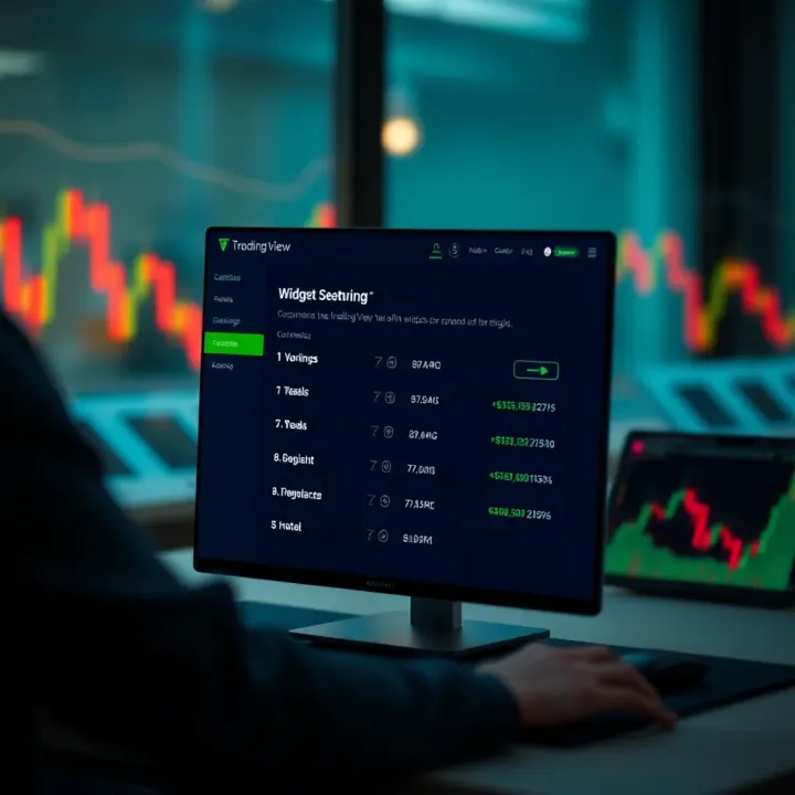 Customization panel displaying options for configuring TradingView widgets and chart settings