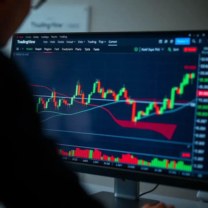 Interactive TradingView chart showcasing technical indicators and real-time market data