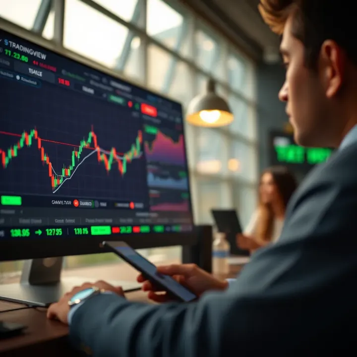 Engaging Social Features for Market Insights on TradingView Interface showcasing TradingView social community features and real-time market discussions