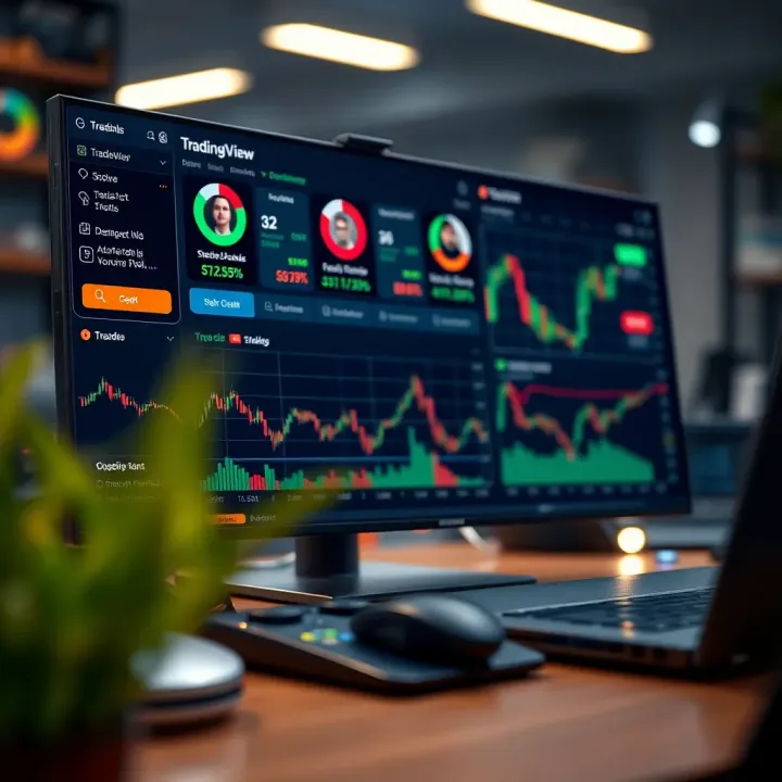 Dashboard of TradingView social networking features highlighting trader community discussions and shared analysis