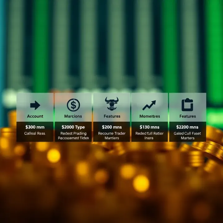 Visual comparison of different Blackbull Markets account types and their key features