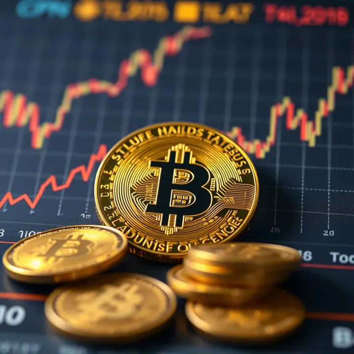 Graph showing cryptocurrency value fluctuations influenced by market trends in Pakistan