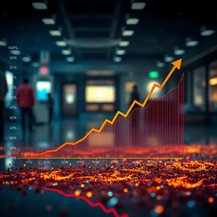 Graph illustrating commission growth for affiliate marketers in Pakistan using Deriv program