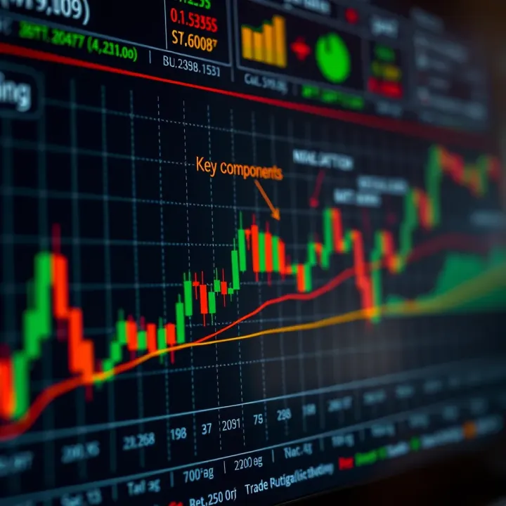 Detailed trade chart showing price movements with annotations of patterns and key components