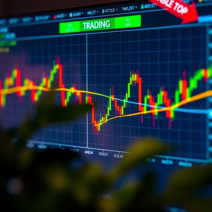 Chart illustrating common trading patterns including head and shoulders and double tops