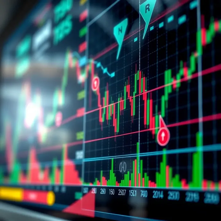 Chart displaying common trading patterns such as head and shoulders and double bottoms