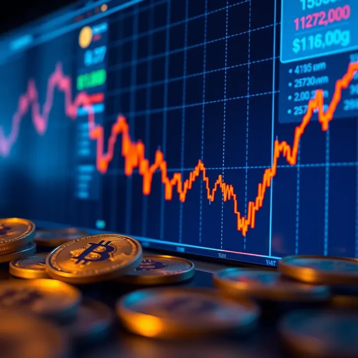 Graph showing the downward trend of Bitcoin value over recent weeks