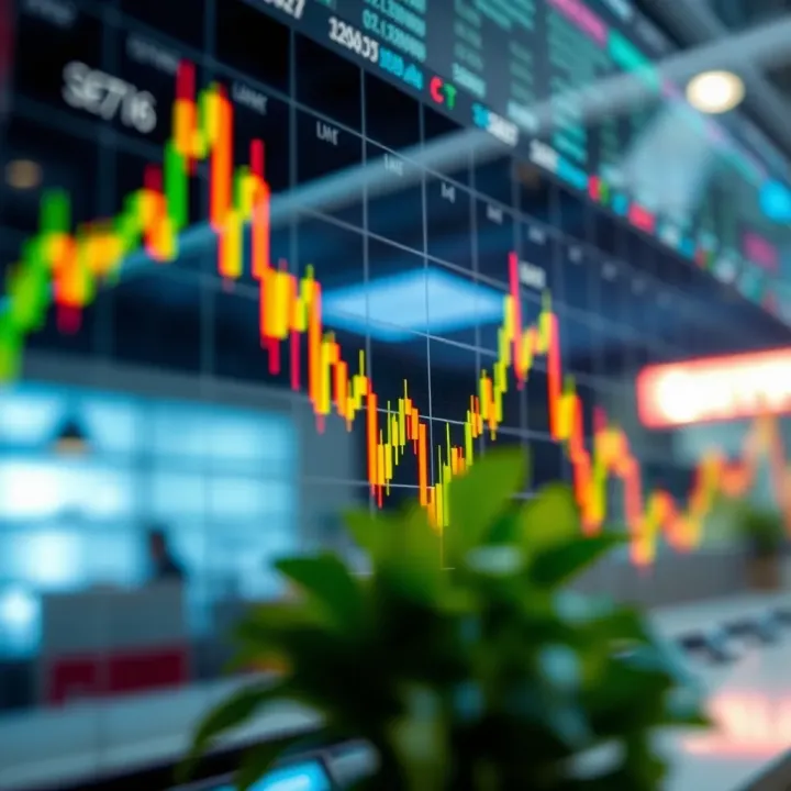 Graph showing sharp fluctuations indicating market volatility